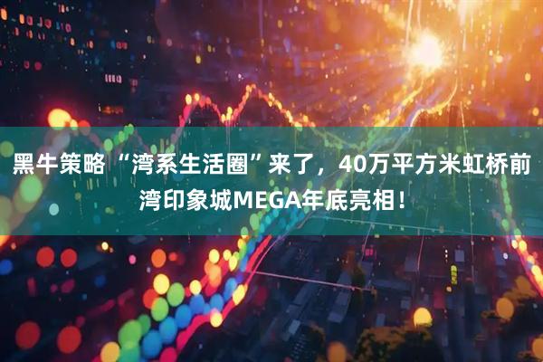 黑牛策略 “湾系生活圈”来了，40万平方米虹桥前湾印象城MEGA年底亮相！